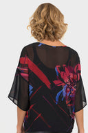 Joseph Ribkoff Black/Multi Top Style 193569