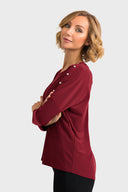 Joseph Ribkoff Imperial Red Top Style 194107