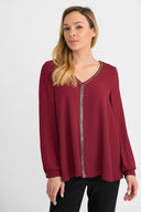 Joseph Ribkoff Imperial Red Top Style 194232