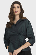 Joseph Ribkoff Forest Green Blouse Style 194433