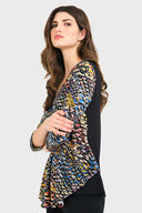 Joseph Ribkoff Black/Multi Tunic Style 194607