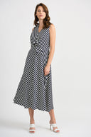 Joseph Ribkoff Midnight Blue/Vanilla Dress Style 201340