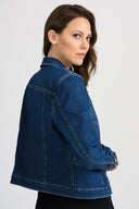 Joseph Ribkoff Denim Blue/Multi Reversible Jacket Style 201530