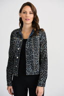 Joseph Ribkoff Denim Blue/Multi Reversible Jacket Style 201530