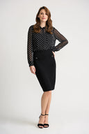 Joseph Ribkoff Black/White Blouse Style 202142