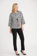 Joseph Ribkoff Black/ Off White Jacket Style 203402