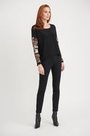 Joseph Ribkoff Black/Multi Top Style 203445