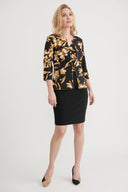 Joseph Ribkoff Black/Brown Jacket Style 203658