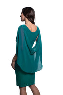 Frank Lyman Chiffon Cape Dress Style 209228