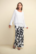 Joseph Ribkoff Off-White Layered Blouse Style 211043