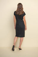 Joseph Ribkoff Black/Multi Animal Print Short Sleeve Dress Style 211344