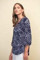 Joseph Ribkoff Midnight Blue/Vanilla Style 211377