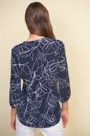Joseph Ribkoff Midnight Blue/Vanilla Style 211377