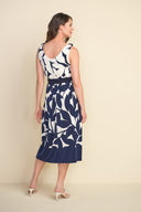 Joseph Ribkoff Midnight Blue/Vanilla Dress Style 212168