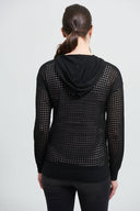 Joseph Ribkoff Black Perforated Sweatshirt Style 212906