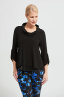 Joseph Ribkoff Black Sequin Trim Top Style 213049