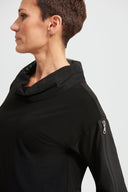 Joseph Ribkoff Black Mesh Detail Top Style 213073