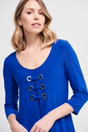 Joseph Ribkoff Royal Sapphire Lace Front Top Style 213339