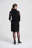 Joseph Ribkoff Black Mesh Detail Dress Style 213458