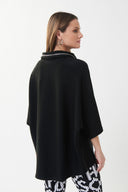 Joseph Ribkoff Black Hooded Top Style 213621
