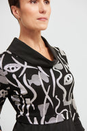 Joseph Ribkoff Black/Ecru Dress Style 213682