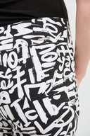 Joseph Ribkoff Black/Vanilla Abstract Print Pant Style 213696