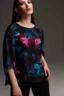Joseph Ribkoff Black/Multi Floral Print Tunic Style 213716