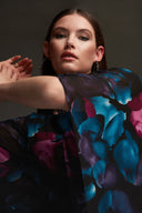 Joseph Ribkoff Black/Multi Floral Print Tunic Style 213716