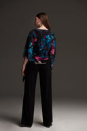 Joseph Ribkoff Black/Multi Floral Print Tunic Style 213716