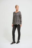 Joseph Ribkoff Champagne/Black Top Style 213930