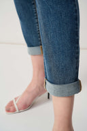 Joseph Ribkoff Slim Fit Cropped Jeans With Rolled Hem Style 213942S25