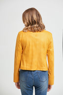 Joseph Ribkoff Marigold Faux Leather Jacket Style 213945