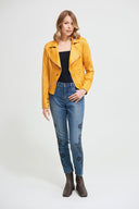 Joseph Ribkoff Marigold Faux Leather Jacket Style 213945