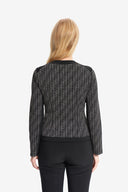 Joseph Ribkoff Black/Silver Zip Up Blazer Style 214099