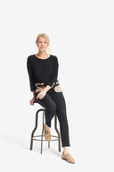 Joseph Ribkoff Black/Sand Top Style 214146
