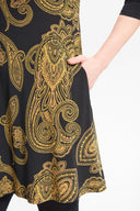 Joseph Ribkoff Black/Gold Dress Style 214148