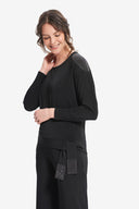 Joseph Ribkoff Black Studded Top Style 214233