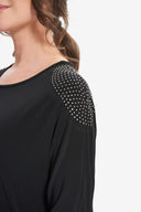 Joseph Ribkoff Black Studded Top Style 214233