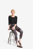 Joseph Ribkoff Black/Multi Geometric Pants Style 214257