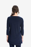 Joseph Ribkoff Midnight Blue Rhinestone Detail Top Style 214271