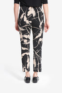 Joseph Ribkoff Black/Sand Cropped Printed Pants  Style 214278