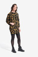 Joseph Ribkoff Black/Mustard Abstract Printed Dress Style 214282