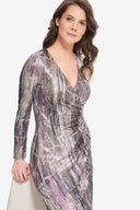 Joseph Ribkoff Grey/Multi Rhinestone Dress Style 214013
