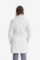 Joseph Ribkoff Vanilla/Grey Polka Dot Cardigan Style 214932