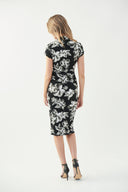 Joseph Ribkoff Black/Vanilla Dress Style 221028 - back