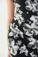 Joseph Ribkoff Black/Vanilla Dress Style 221028 - back