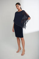 Joseph Ribkoff Midnight Blue Layered Dress Style 221062
