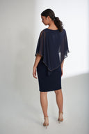 Joseph Ribkoff Midnight Blue Layered Dress Style 221062