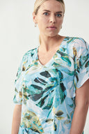 Joseph Ribkoff Multi Tropical Print Top Style 221077