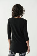 Joseph Ribkoff Black Cut-Out Detail Top Style 221144